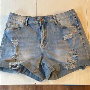 Distressed Denim Women's Shorts